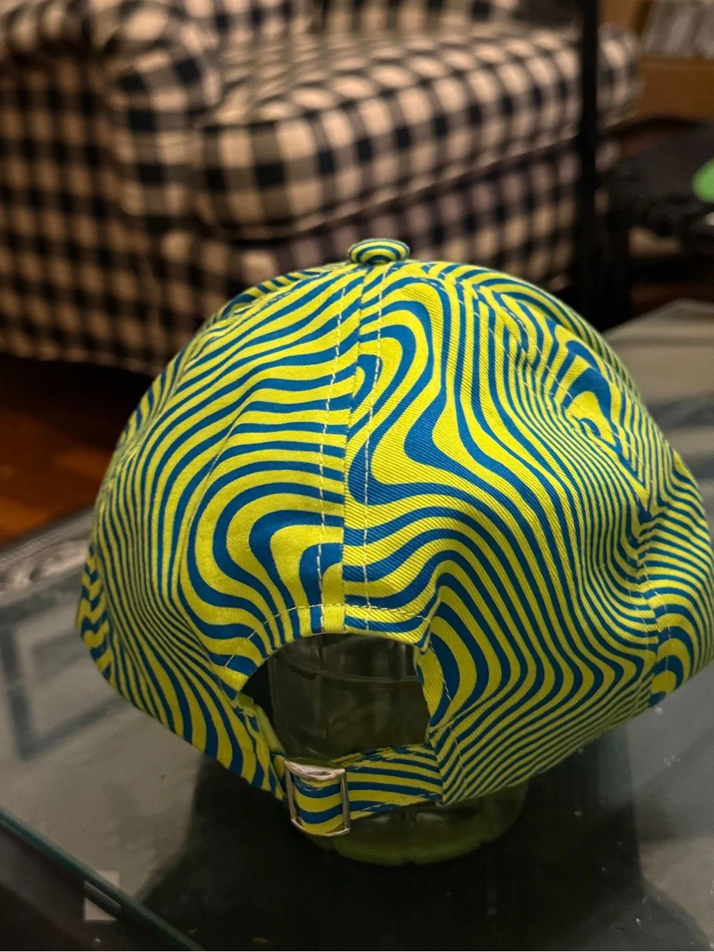 Stay Salty Neon Green and Blue Adjustable Baseball Hat. OS.